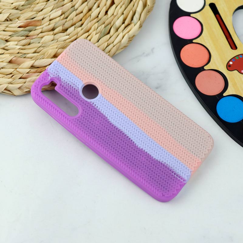 قاب سیلیکونی اورجینال رنگین کمانی طرح بافت Xiaomi Redmi Note 8