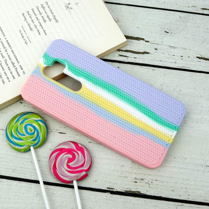 قاب سیلیکونی اورجینال رنگین کمانی طرح بافت Xiaomi Redmi Note 8 Pro