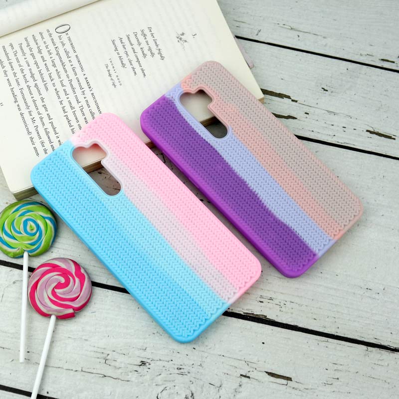 قاب سیلیکونی اورجینال رنگین کمانی طرح بافت Xiaomi Redmi Note 8 Pro