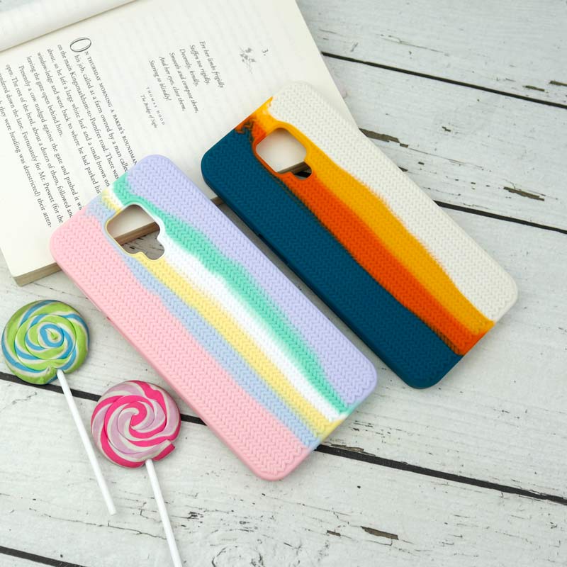 قاب سیلیکونی اورجینال رنگین کمانی طرح بافت Xiaomi Redmi Note 9s / Redmi Note 9 Pro