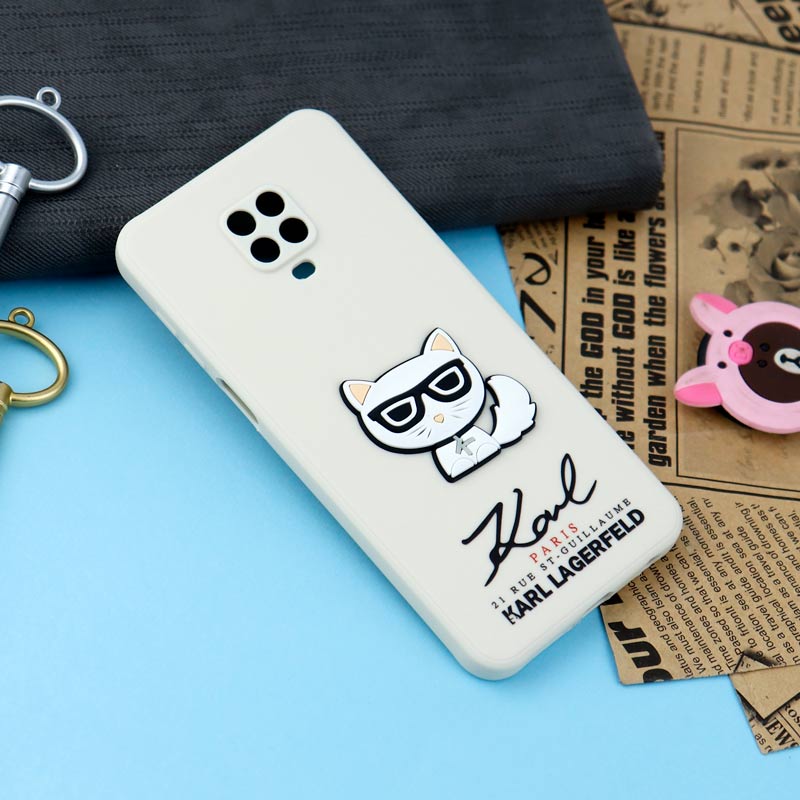 قاب سیلیکونی عروسکی کارل محافظ لنزدار Xiaomi Redmi Note 9s / Redmi Note 9 Pro