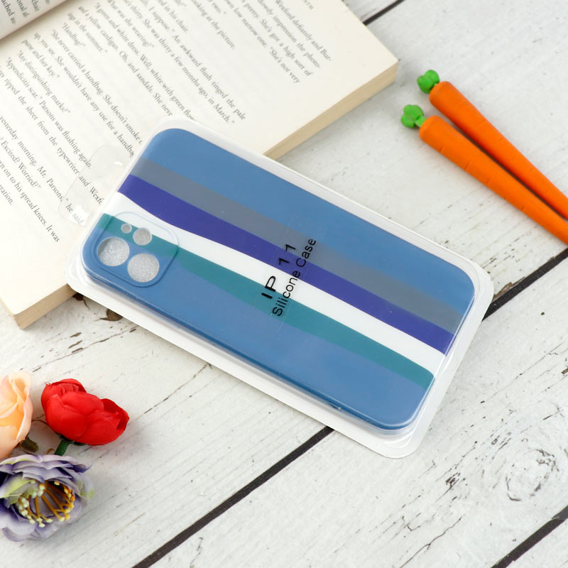 قاب محافظ لنزدار سیلیکونی رنگین کمانی Highcopy آیفون iPhone 11