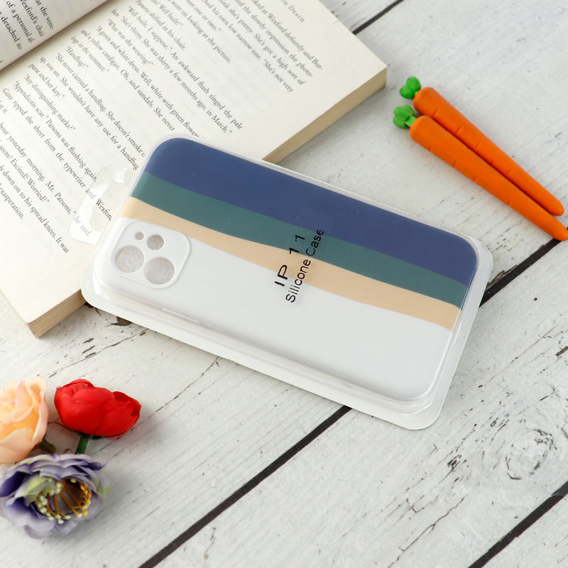 قاب محافظ لنزدار سیلیکونی رنگین کمانی Highcopy آیفون iPhone 11