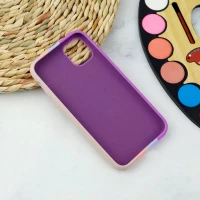 قاب سیلیکونی اورجینال رنگین کمانی طرح بافت iPhone 11