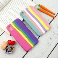 قاب محافظ لنزدار سیلیکونی رنگین کمانی Highcopy آیفون iPhone 11