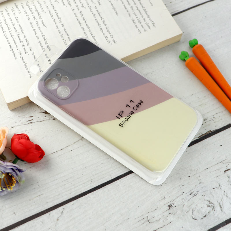 قاب محافظ لنزدار سیلیکونی رنگین کمانی Highcopy آیفون iPhone 11