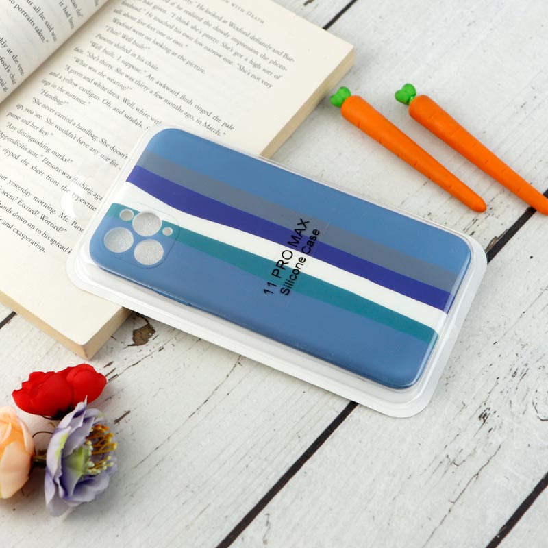 قاب محافظ لنزدار سیلیکونی رنگین کمانی Highcopy آیفون iPhone 11 Pro Max