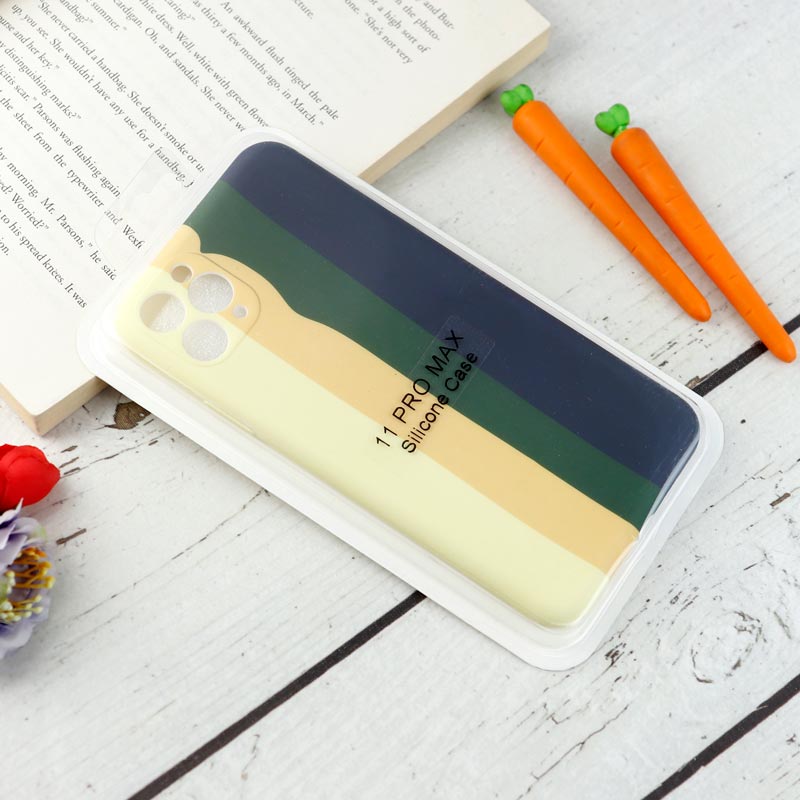 قاب محافظ لنزدار سیلیکونی رنگین کمانی Highcopy آیفون iPhone 11 Pro Max
