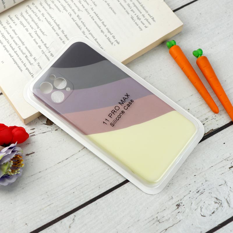 قاب محافظ لنزدار سیلیکونی رنگین کمانی Highcopy آیفون iPhone 11 Pro Max