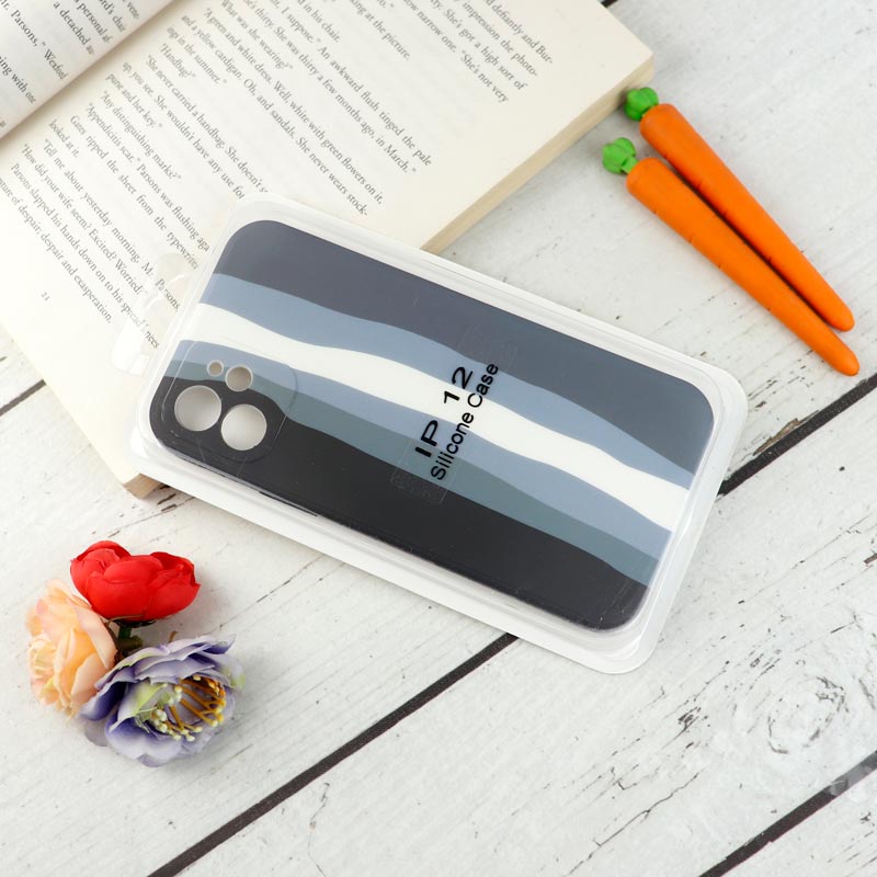قاب محافظ لنزدار سیلیکونی رنگین کمانی Highcopy آیفون iPhone 12