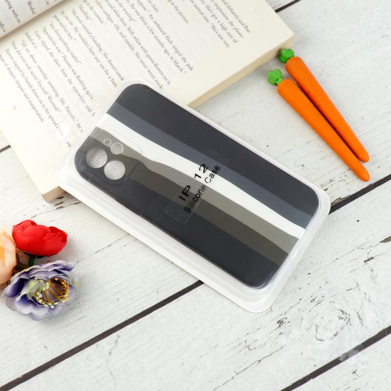 قاب محافظ لنزدار سیلیکونی رنگین کمانی Highcopy آیفون iPhone 12
