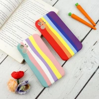 قاب محافظ لنزدار سیلیکونی رنگین کمانی Highcopy آیفون iPhone 12