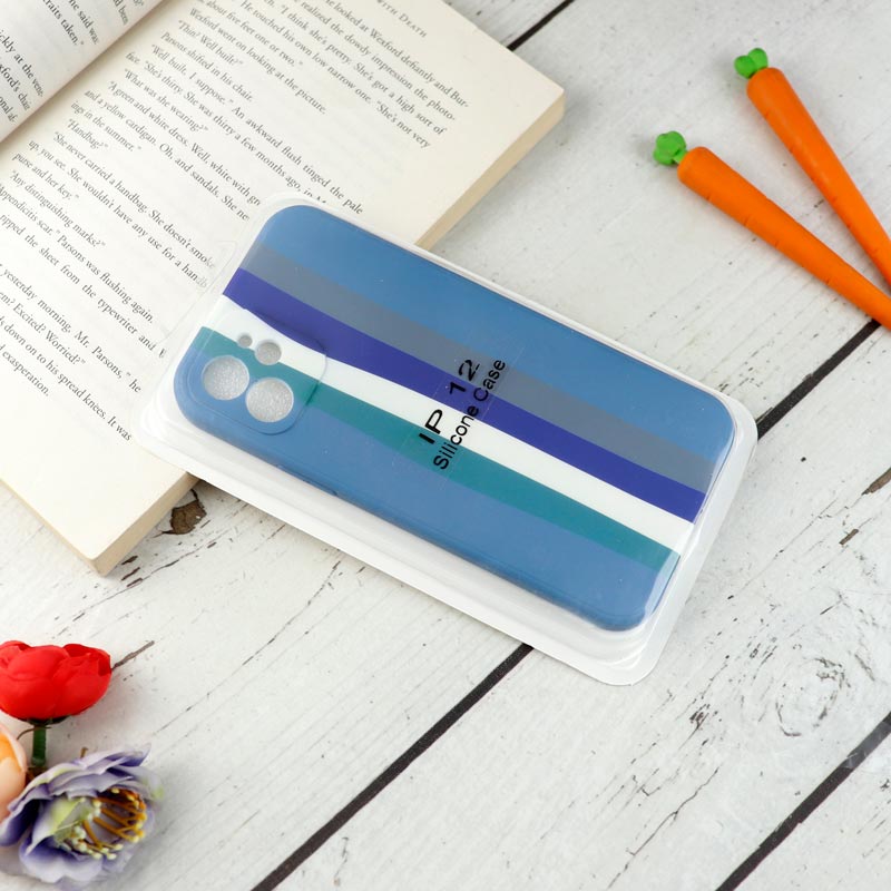 قاب محافظ لنزدار سیلیکونی رنگین کمانی Highcopy آیفون iPhone 12