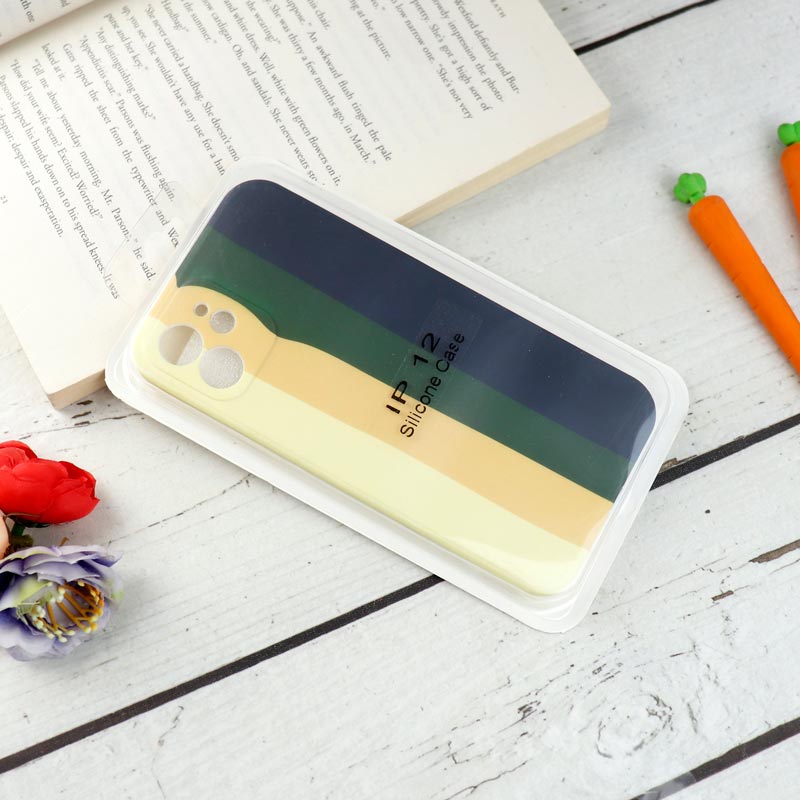 قاب محافظ لنزدار سیلیکونی رنگین کمانی Highcopy آیفون iPhone 12