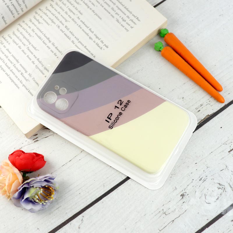 قاب محافظ لنزدار سیلیکونی رنگین کمانی Highcopy آیفون iPhone 12