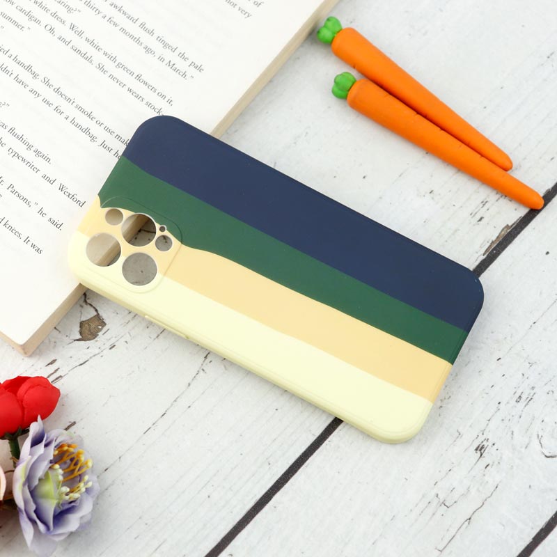 قاب محافظ لنزدار سیلیکونی رنگین کمانی Highcopy آیفون iPhone 12 Pro