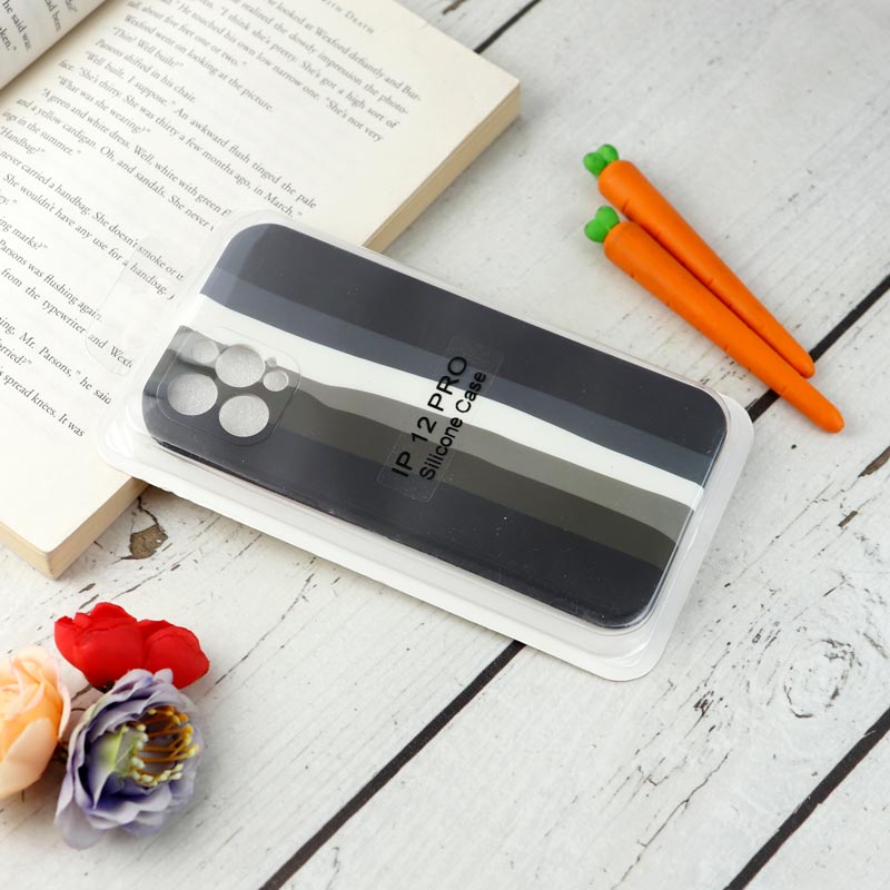 قاب محافظ لنزدار سیلیکونی رنگین کمانی Highcopy آیفون iPhone 12 Pro