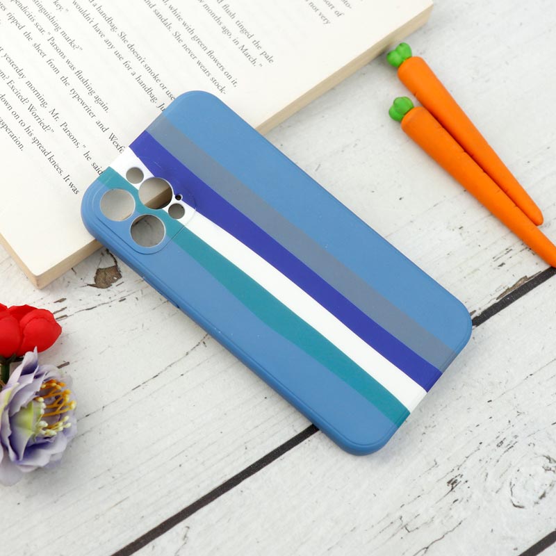 قاب محافظ لنزدار سیلیکونی رنگین کمانی Highcopy آیفون iPhone 12 Pro