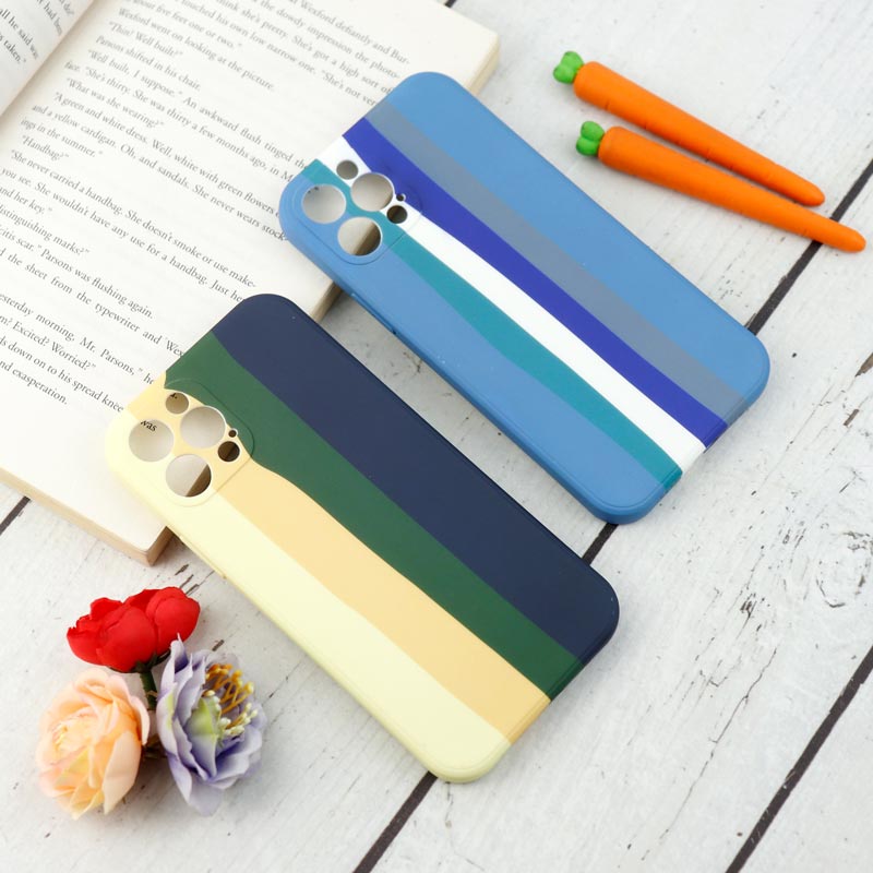 قاب محافظ لنزدار سیلیکونی رنگین کمانی Highcopy آیفون iPhone 12 Pro