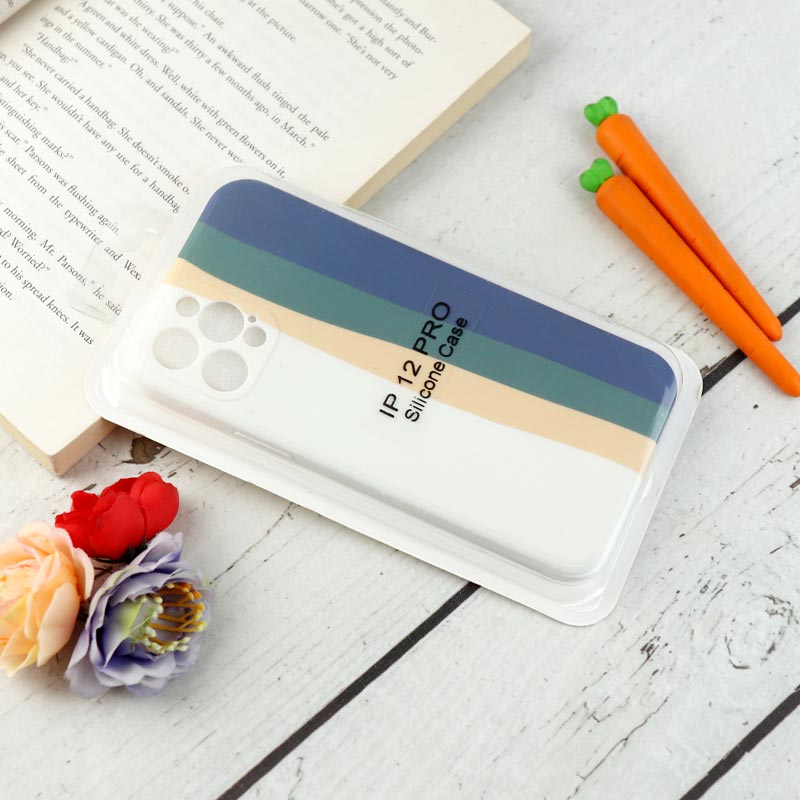 قاب محافظ لنزدار سیلیکونی رنگین کمانی Highcopy آیفون iPhone 12 Pro
