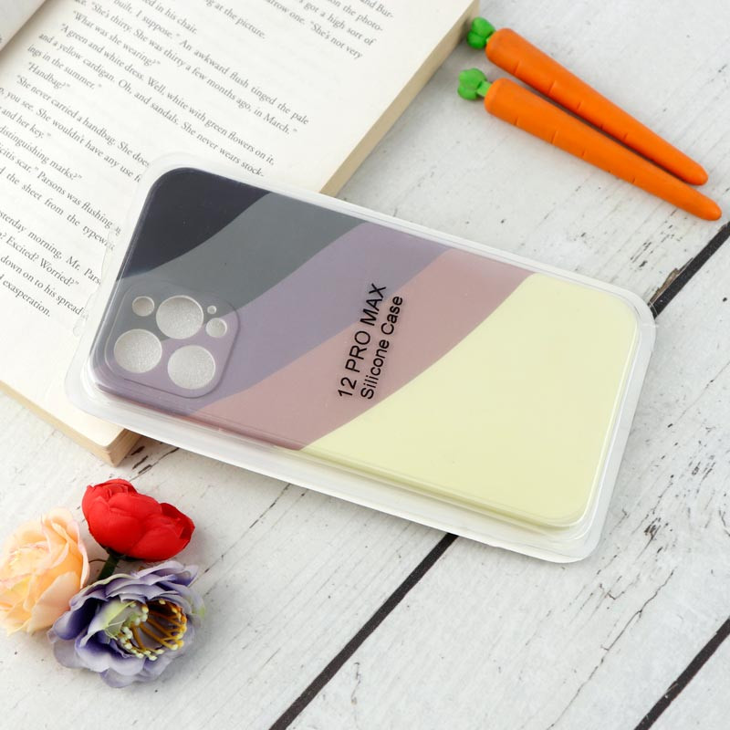 قاب محافظ لنزدار سیلیکونی رنگین کمانی Highcopy آیفون iPhone 12 Pro Max