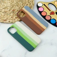 قاب سیلیکونی رنگین کمانی طرح بافت iPhone 12 Pro Max