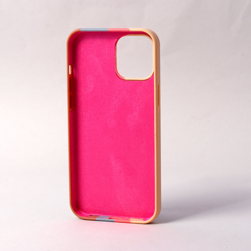 قاب سیلیکونی رنگین کمانی طرح بافت iPhone 12 Pro Max