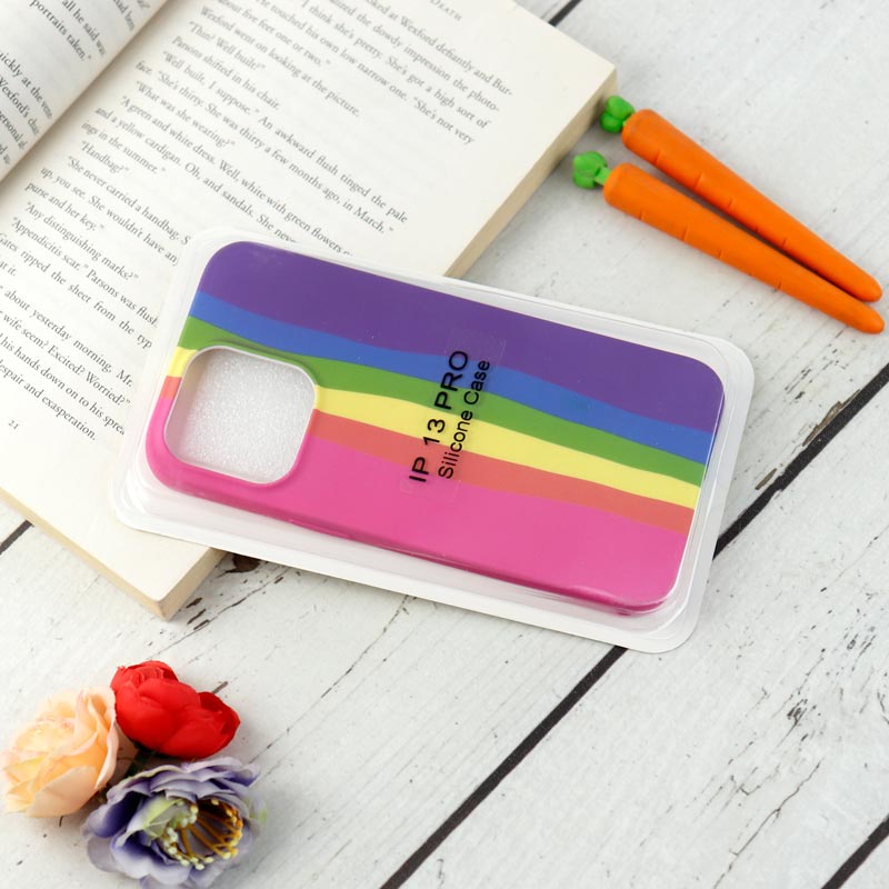 قاب سیلیکونی رنگین کمانی Highcopy آیفون iPhone 13 Pro