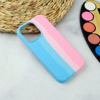 قاب سیلیکونی رنگین کمانی طرح بافت iPhone 13 Pro