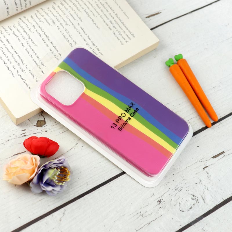 قاب سیلیکونی رنگین کمانی Highcopy آیفون iPhone 13 Pro Max