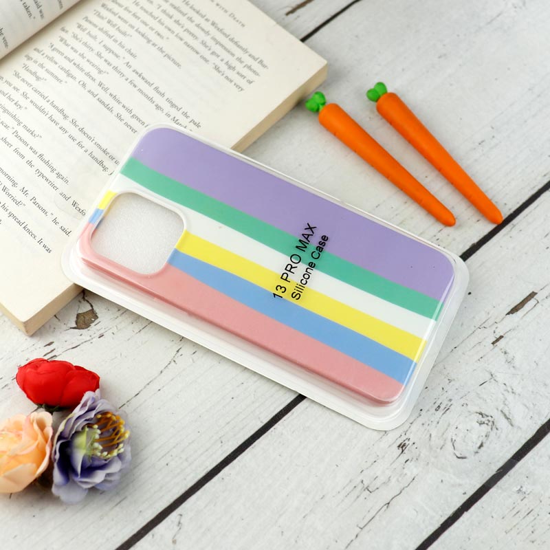 قاب سیلیکونی رنگین کمانی Highcopy آیفون iPhone 13 Pro Max