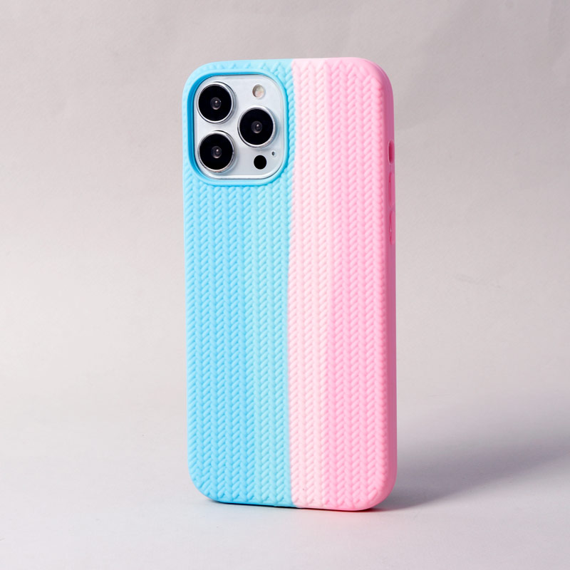 قاب سیلیکونی رنگین کمانی طرح بافت iPhone 13 Pro Max