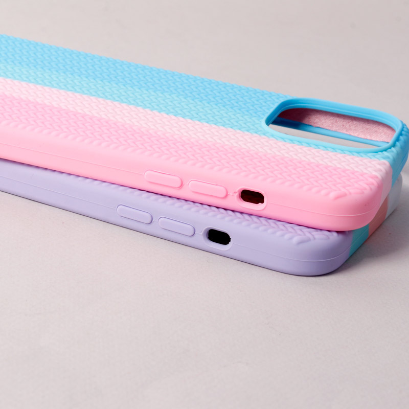 قاب سیلیکونی رنگین کمانی طرح بافت iPhone 13 Pro Max