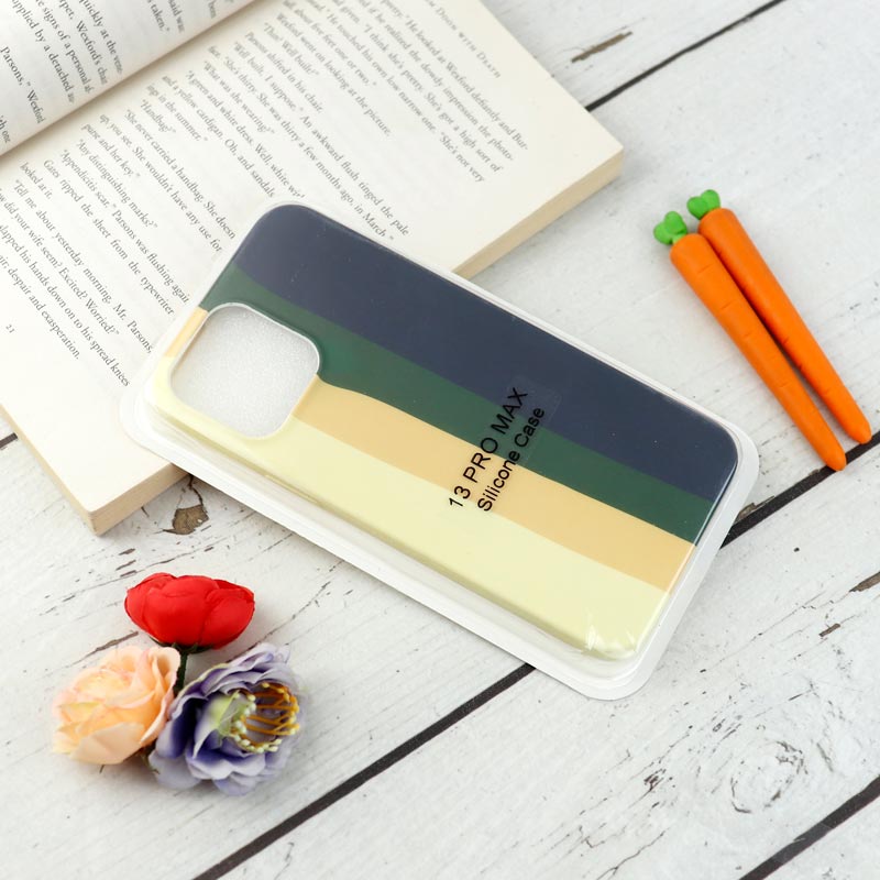 قاب سیلیکونی رنگین کمانی Highcopy آیفون iPhone 13 Pro Max
