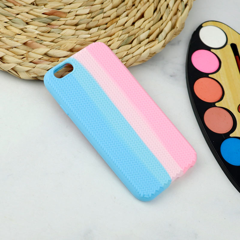قاب سیلیکونی رنگین کمانی طرح بافت iPhone 6/6s