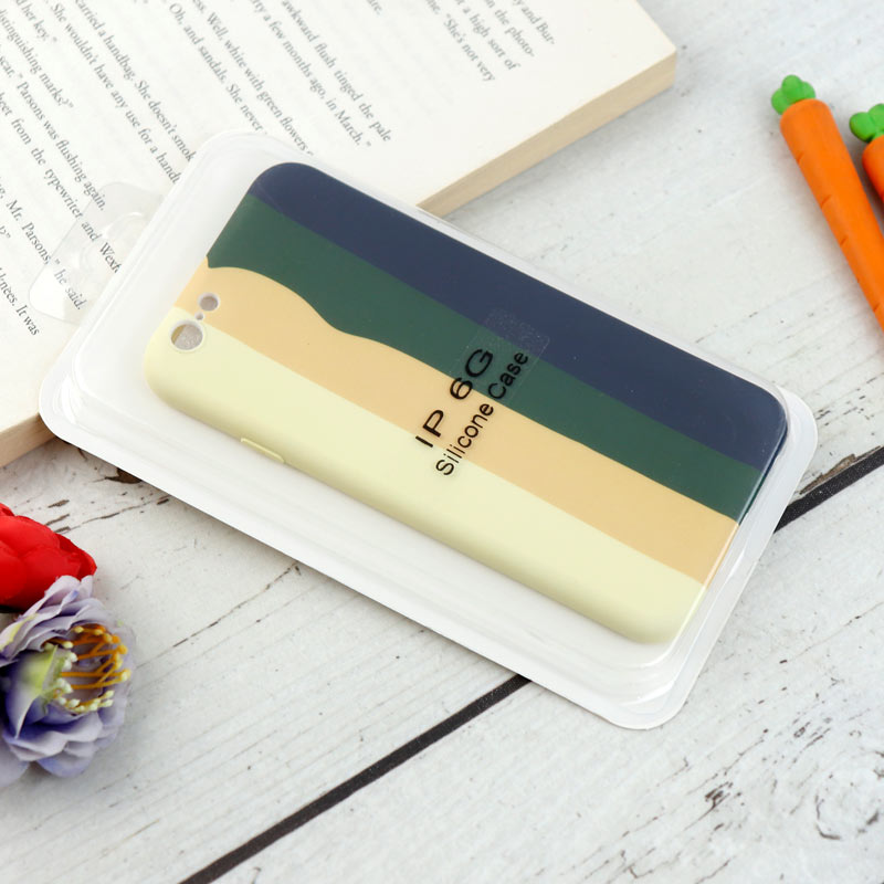 قاب محافظ لنزدار سیلیکونی رنگین کمانی Highcopy آیفون iPhone 6/6s