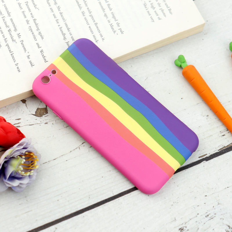 قاب محافظ لنزدار سیلیکونی رنگین کمانی Highcopy آیفون iPhone 6/6s