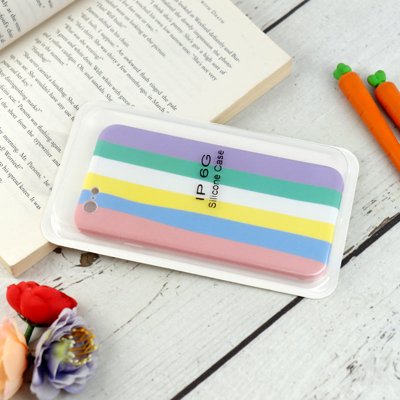 قاب محافظ لنزدار سیلیکونی رنگین کمانی Highcopy آیفون iPhone 6/6s