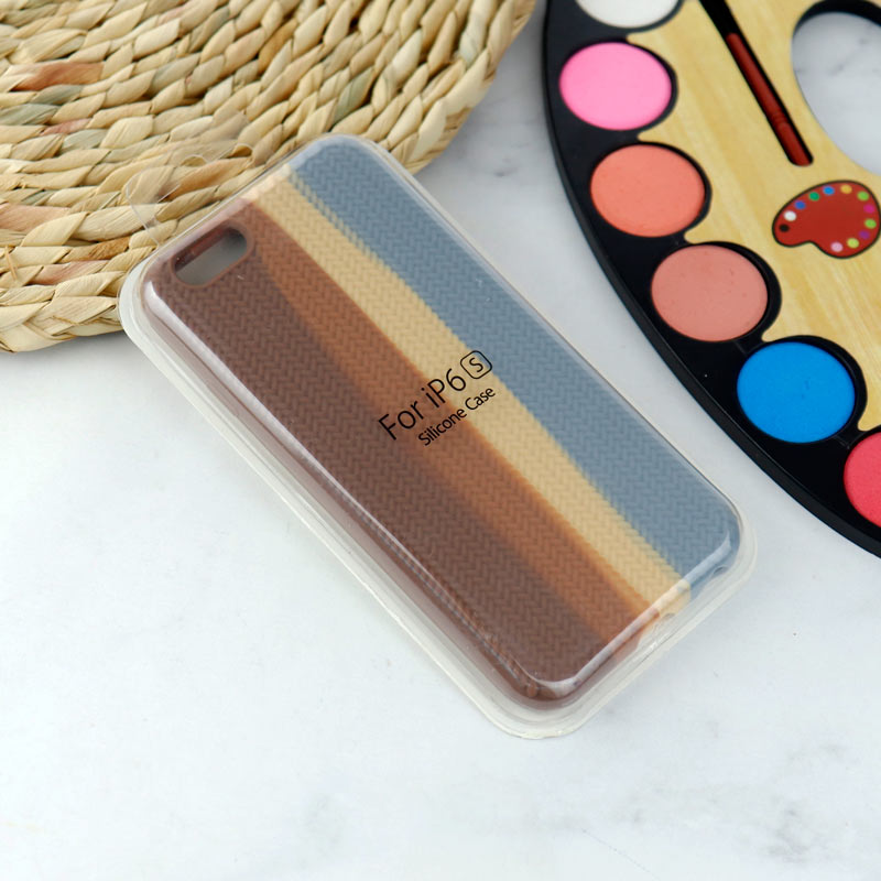 قاب سیلیکونی رنگین کمانی طرح بافت iPhone 6/6s