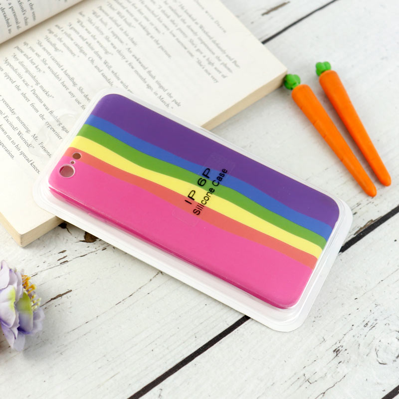 قاب محافظ لنزدار سیلیکونی رنگین کمانی Highcopy آیفون iPhone 6 Plus / 6s Plus