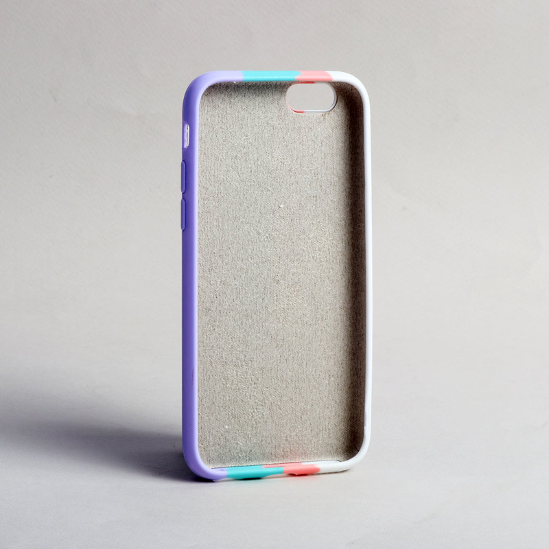 قاب سیلیکونی رنگین کمانی طرح بافت iPhone 6/6s