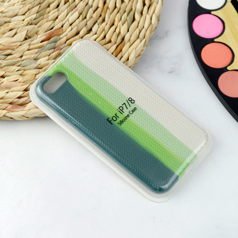 قاب سیلیکونی رنگین کمانی طرح بافت iPhone 7 / 8 / SE 2020