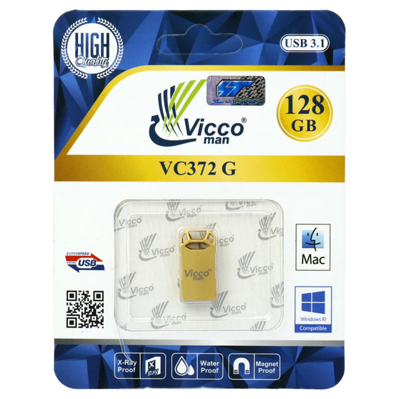 فلش 128 گیگ ویکومن ViccoMan VC372 USB 3.1