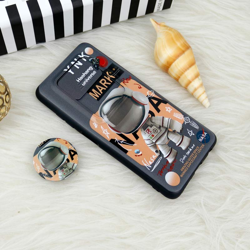 قاب طرحدار محافظ لنزدار کشویی + پاپ سوکت Xiaomi Poco X3 سری F