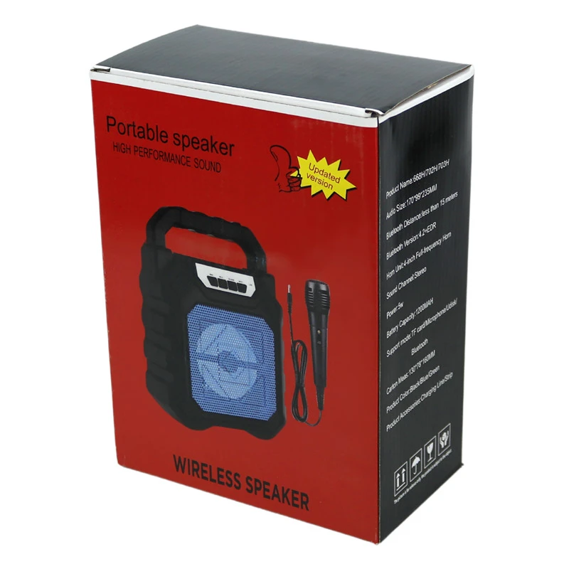 اسپیکر بلوتوثی رم و فلش خور YD-668 + میکروفون