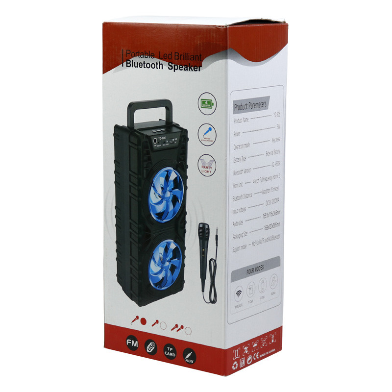 اسپیکر بلوتوثی رم و فلش خور YD-806 + میکروفون