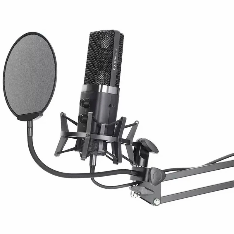 میکروفون کندانسور و پایه لرزشگیر Yanmai MicPro X3 + پاپ فیلتر