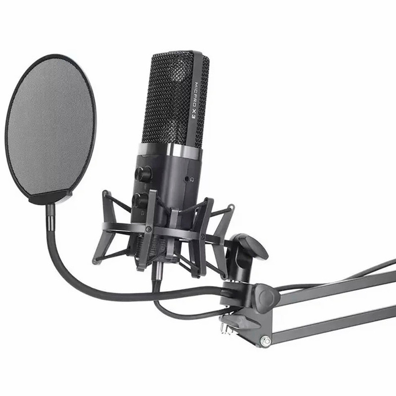 میکروفون کندانسور و پایه لرزشگیر Yanmai MicPro X3 + پاپ فیلتر