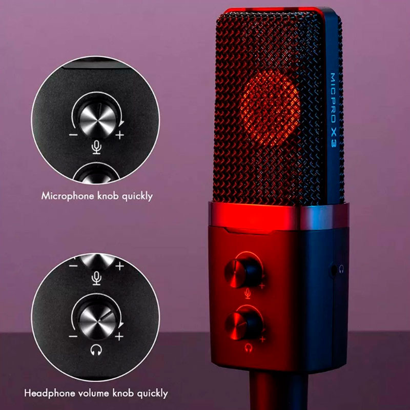 میکروفون کندانسور و پایه لرزشگیر Yanmai MicPro X3 + پاپ فیلتر