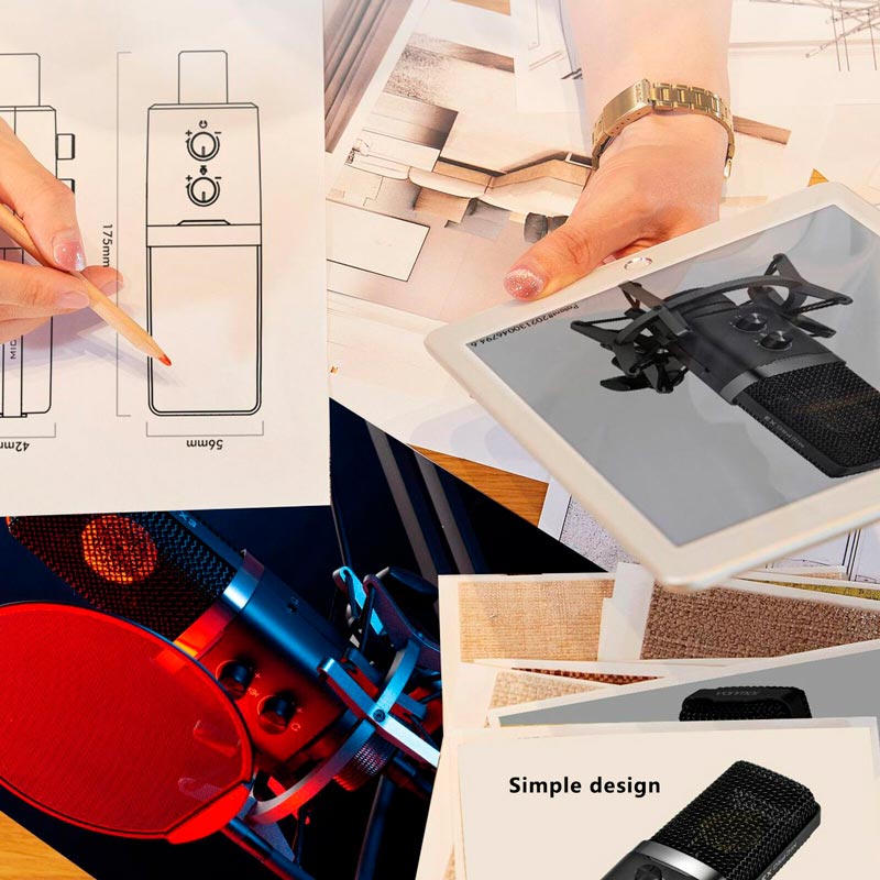 میکروفون کندانسور و پایه لرزشگیر Yanmai MicPro X3 + پاپ فیلتر